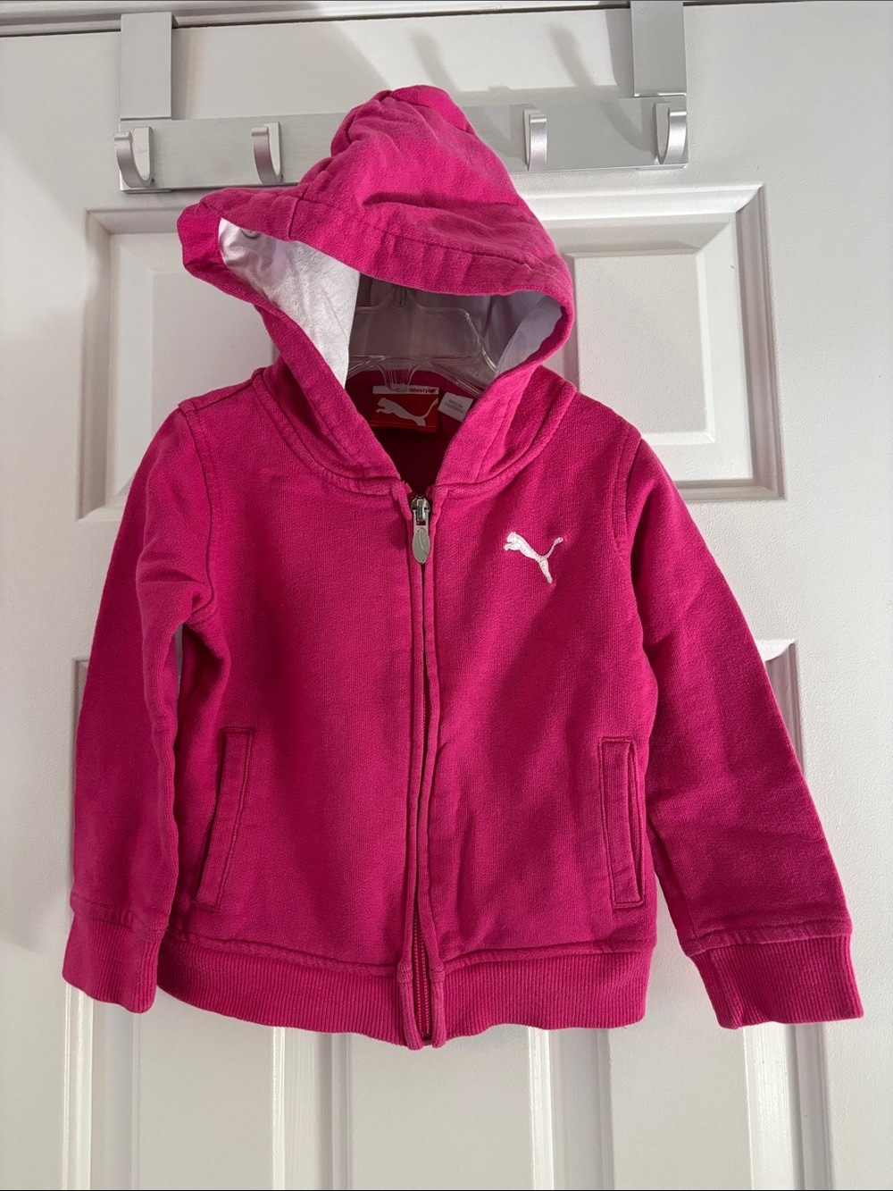 Puma Little Girls Fuchsia Hooded Zip Jacket